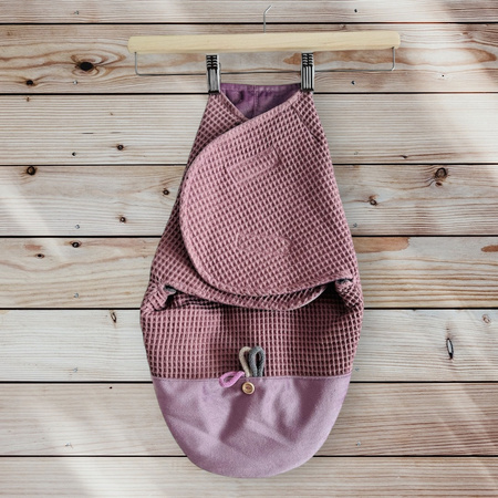 Otulacz niemowlęcy różowo-fioletowy