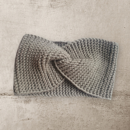 Opaska z wełny merino 100 % ręcznie robiona