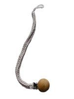 Zawieszka do smoczka ręcznie robiona, bezpieczna, drewno - biały