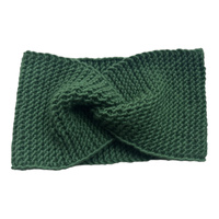 Opaska z wełny merino 100 % ręcznie robiona zielona