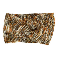 Opaska z wełny merino 100 % ręcznie robiona cieniowana beżowo- brązowa